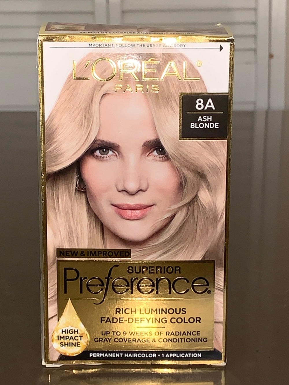 NiB Loreal Paris Superior Preference 8A Ash Blonde Permanent Hair Color